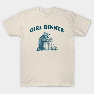 Girl Dinner, Raccoon T Shirt, Weird T Shirt, Meme T Shirt, Trash Panda T Shirt, Unisex T-Shirt